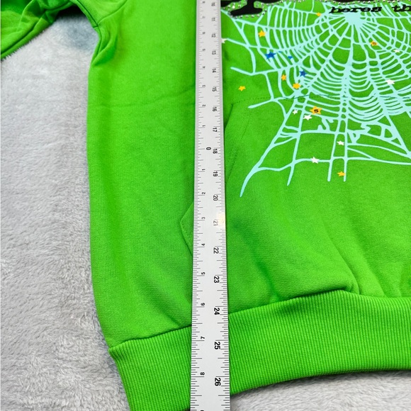 Green Sp5der Graphic Hoodie Unisex Size M - Picture 10 of 14